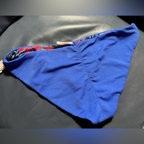 ARDENE Swim Reversible Bikini Bottom Floral Size XL Blue Pink NWT - Picture 4 of 4